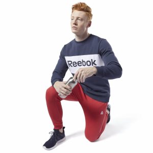 Reebok Training Essentials Linear Logo Sweatshirt Herren - Navy - DE 561-LKZ